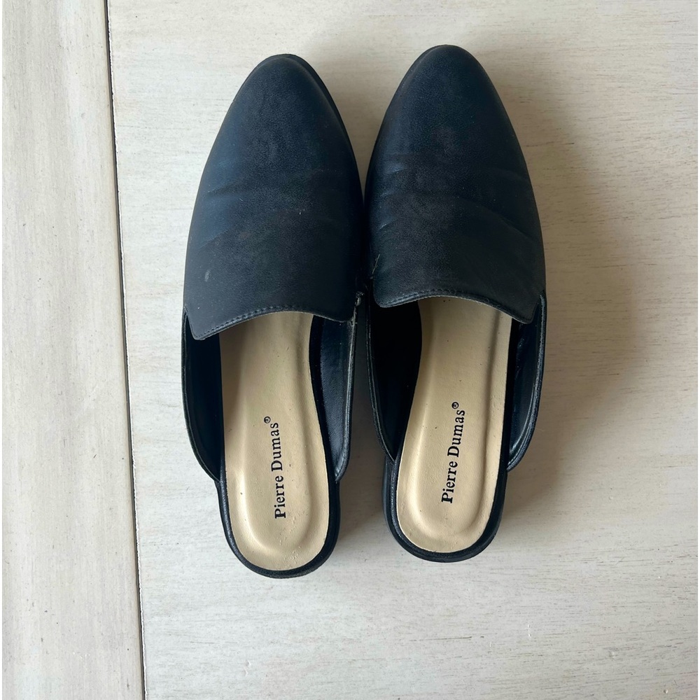 Pierre Dumas Black Mules Size 7